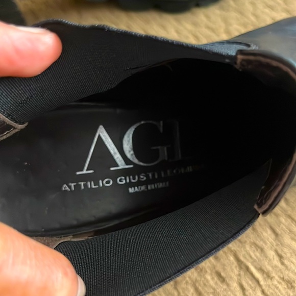 AGL ( Atillio Giusti leombruni) leather ankle log bottom bootie - Picture 5 of 10